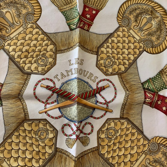 Hermès scarf les tambours - Picture 3 of 7